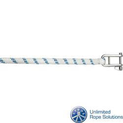 Liros LSP-32 fald med Wichard nøglesjækel 10 mm x 30 mtr hvid/blå