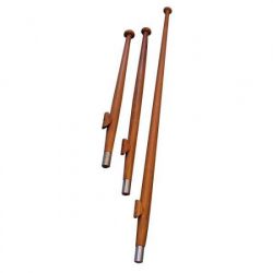 FSC godkendt teak flagspil med monteret teak cleat og rustfri bøsning. Ø 25 mm