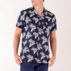 Sebago Tropical Skjorte Med Korte Ærmer - Navy
