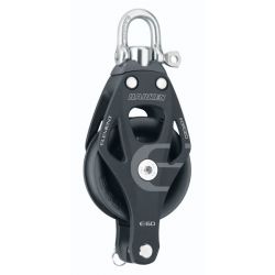 Harken Element blok 60 mm. enkelt m/svirvel & hunsvot