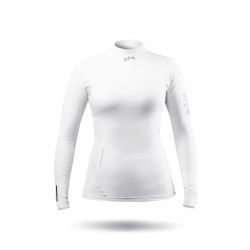 Zhik White Eco Spandex Solbeskyttende Dame T-Shirt med Lange Ærmer