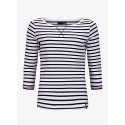 Pelle Petterson Classic Stripe Langærmet Dame T-Shirt – Dark  Navy Stripe