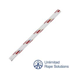 Liros Top Cruising Standard Skøde / Fald / Trimline 10 mm - Hvid/Rød - Afmålt Længde