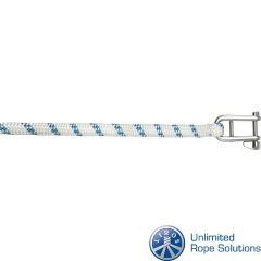 Liros LSP-32 fald med Wichard nøglesjækel 10 mm x 35 mtr hvid/blå