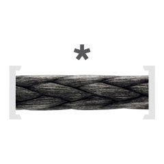 Gottifredi Maffioli Novabraid SK78 Dyneema® 8 mm Line - Sort - Afmålt Længde