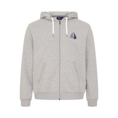 Sea Ranch Bob Herre Zip Hood Sweat - Grey Melange - Rest salg