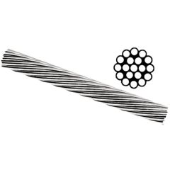 Stagwire / Rigwire 1x 19 (Stiv) AISI 316 Rustfri - 8 mm