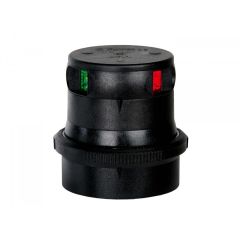 Aqua Signal Serie 34 3-Farvet LED Lanterne – Sort – 12/24V – Mastemontering – QuickFits
