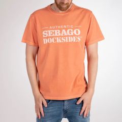 Sebago Dockside Outwashed T-Shirt - Soft Orange - REST TILBUD