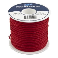 POLY POLYSTER HANDY-SPOLE 2MM 50M RØD