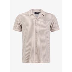 Pelle Petterson Brassie Camp Collar Shirt - Beige Oak Stripe