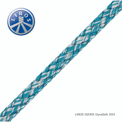 Liros DynaSoft 4 mm Line – Grå/Turkis – Dyneema Hybrid Skøde- og Faldline