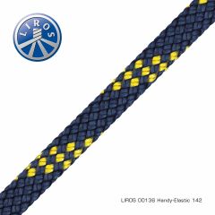 Liros Handy-Elastic 8 mm Navy/Gul – Ekstrem Elastisk Fortøjningsline