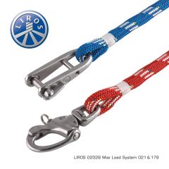 Liros Max Load System Fald Med Isplejset Nøglesjækkel 10 mm Rød/Hvid 35 Meter