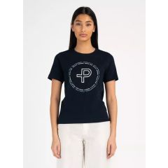 Pelle P Perus Organic Logo Dame T-Shirt – Dark Navy Blue