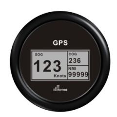 Wema GPS Digitalt Spedometer / Log - Sort