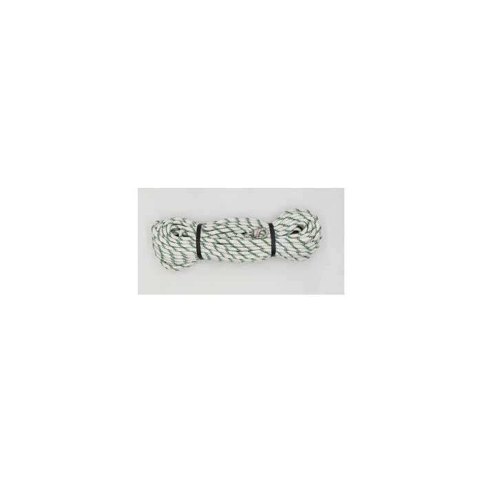 Liros LSP-32 Fald med Svirvelhage 8 mm x 30 m – Hvid/Grøn – Lav Stræk 1500 kg