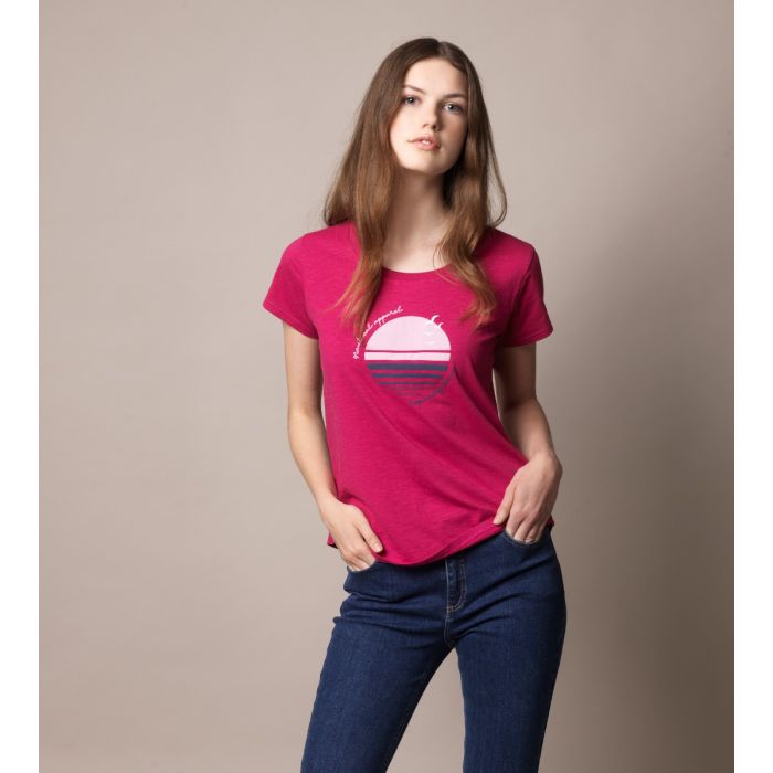 Sea Ranch Aia Short Sleeve Dame T-shirt – Sangria main product photo