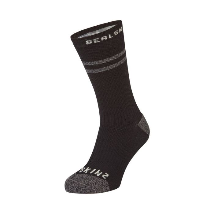Sealskinz Scoulton Vandtæt Letvægtssok med Hydrostop – Mid Length – Black