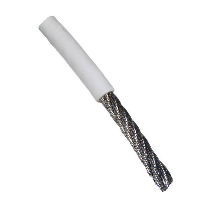 Rustfri Plastovertrukket Søgelænderwire 7x7 - 4/6 mm - Hvid main product photo