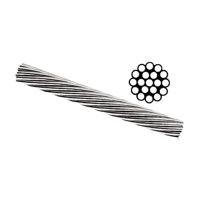 Stagwire / Rigwire 1x 19 (Stiv) AISI 316 Rustfri - 8 mm main product photo