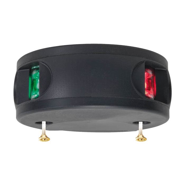 Aqua Signal Serie 34 Styrbord og Bagbord LED Lanterne – 12/24V – Sort – Dæksmontering