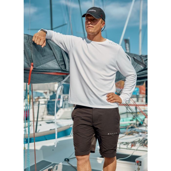 Musto Evo Crew Sunblock Herre T-Shirt Med Lange Ærmer - Hvid main product photo
