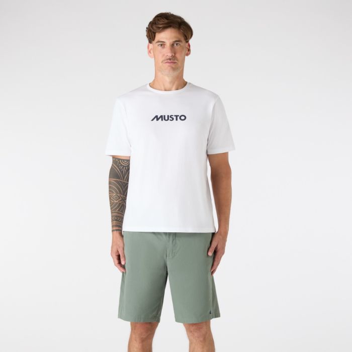 Musto Classic T-Shirt Herre – Hvid – Kortærmet Lifestyle T-Shirt i Bomuld