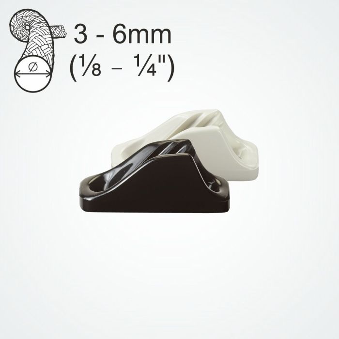 ClamCleat CL204 Mini – Nylon Klemme til 3–6 mm Tov