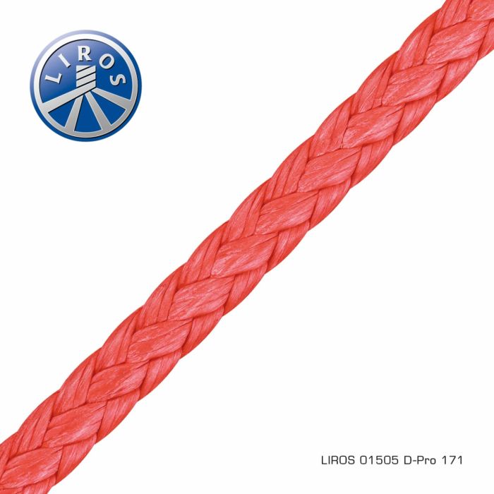 Liros D-Pro 2 mm Dyneema SK78 Line - Rød - Afmålt Længde main product photo