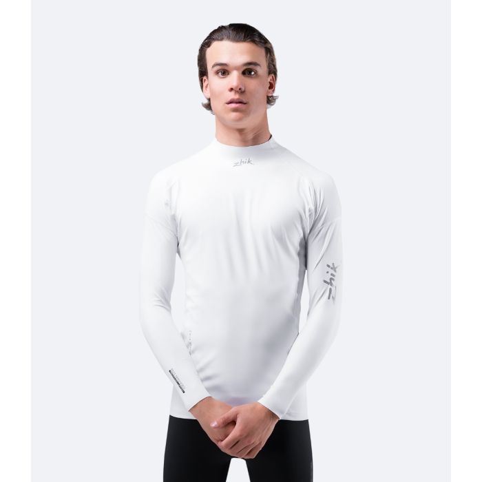 Zhik White ECO Spandex Solbeskyttende Herre T-Shirt med Lange Ærmer - Hvid main product photo