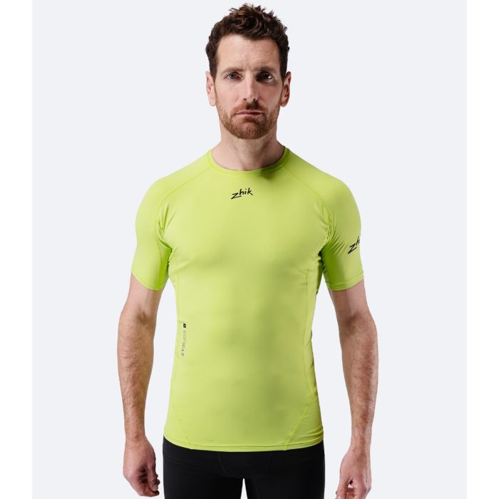 Zhik Herre Eco Spandex LT Kortærmet Baselayer Top – Lime | Åndbar & Bæredygtig
