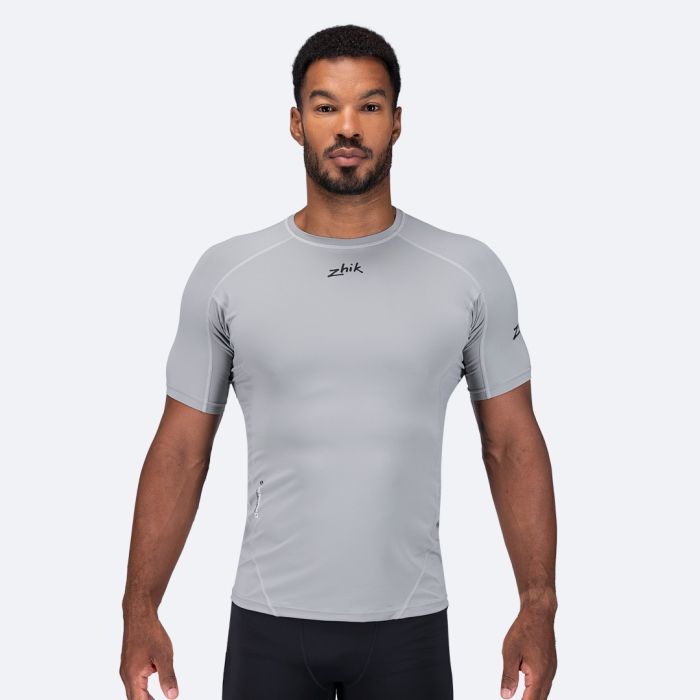 Zhik Herre Eco Spandex LT Kortærmet Baselayer Top – Platinum | Teknisk & Bæredygtig