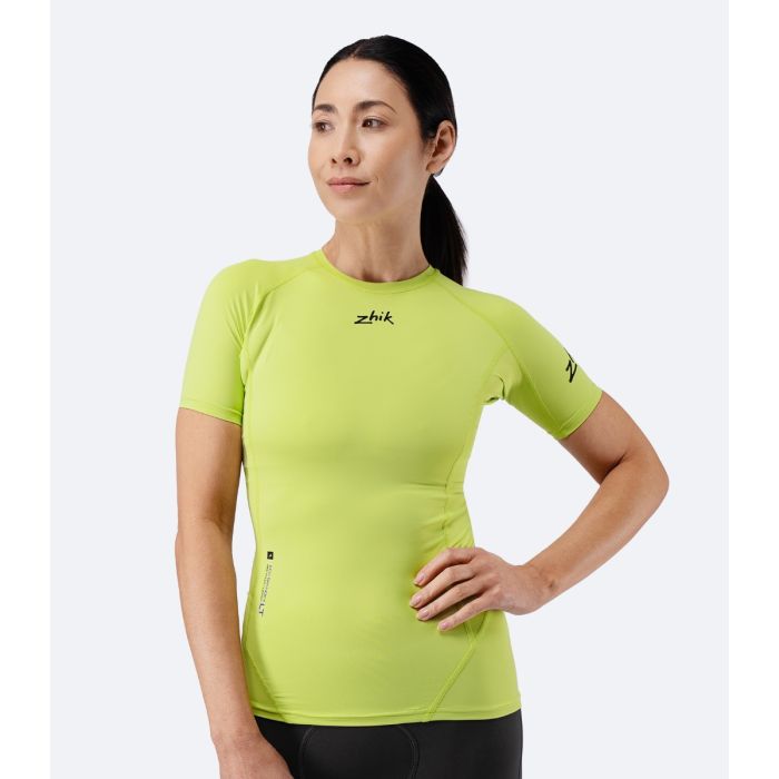 Zhik Dame Eco Spandex LT Kortærmet Baselayer Top – Lime