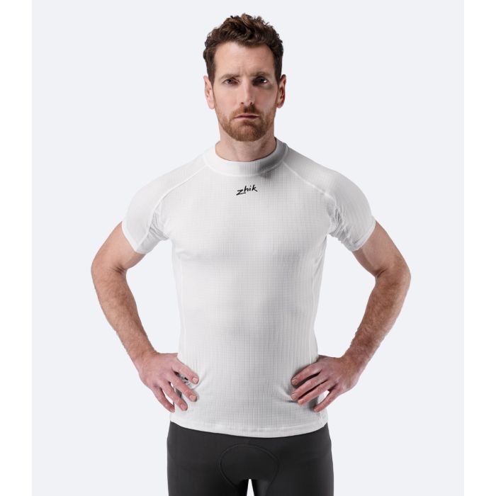 Zhik Active Baselayer Herre Top – Hvid | Let & Åndbar Træningstrøje