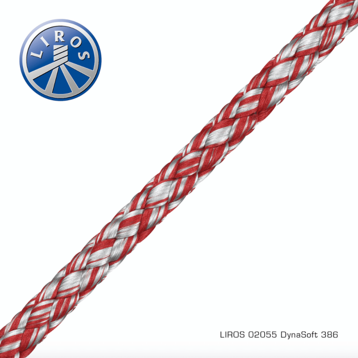 Liros DynaSoft 4 mm Line – Grå/Rød – Dyneema Hybrid Skøde- og Faldline