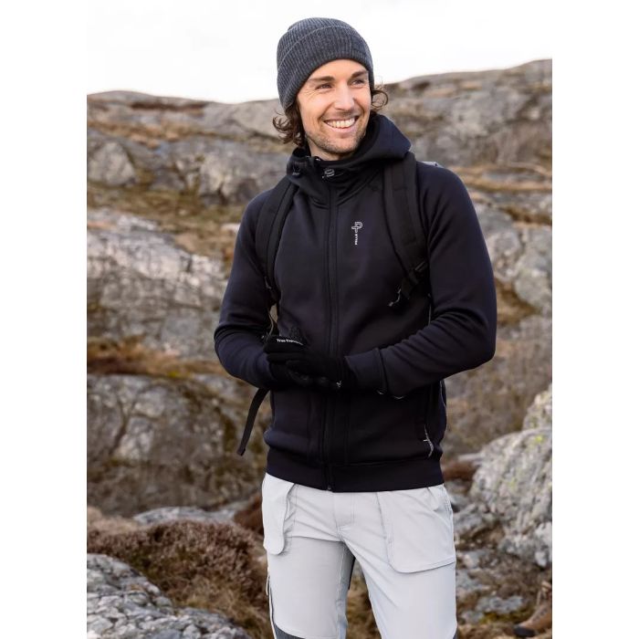 Pelle Petterson Levo Herre Rib Hoodie - Dark Navy Blue