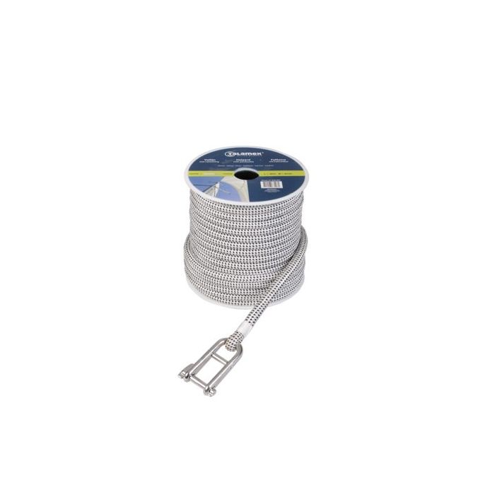 TALAMEX FALD MED NØGLESJÆKEL 8 MM X 30 MTR HVID/SORT main product photo