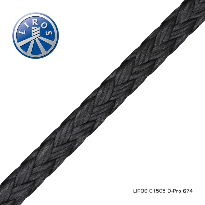 Liros D-Pro 5 mm Sort – Dyneema SK78 Line