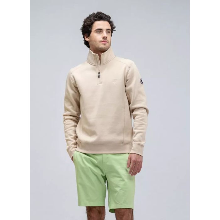Pelle Petterson P-Half Zip Sweater Herre – Light Beige Oak