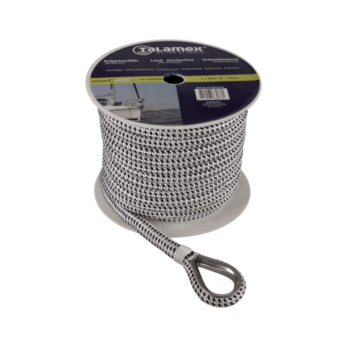 Talamex Ankerline med Bly – 10 mm / 30 m