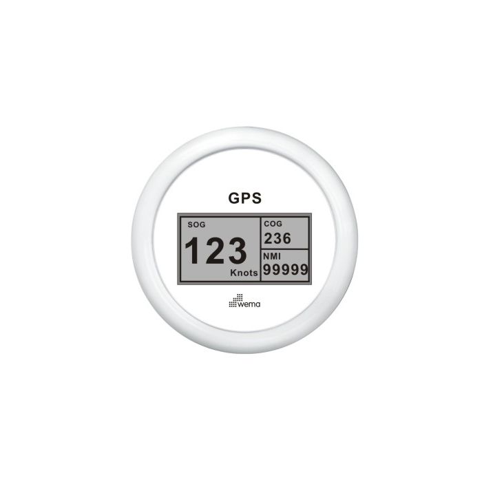 Wema GPS Digitalt Spedometer / Log - Hvid main product photo